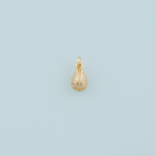 Gold Teardrop Charms,18K Gold Filled Teardrop Pendant,CZ Micro Pave Teardrop Charm Bracelet Necklace for DIY Jewelry Making S