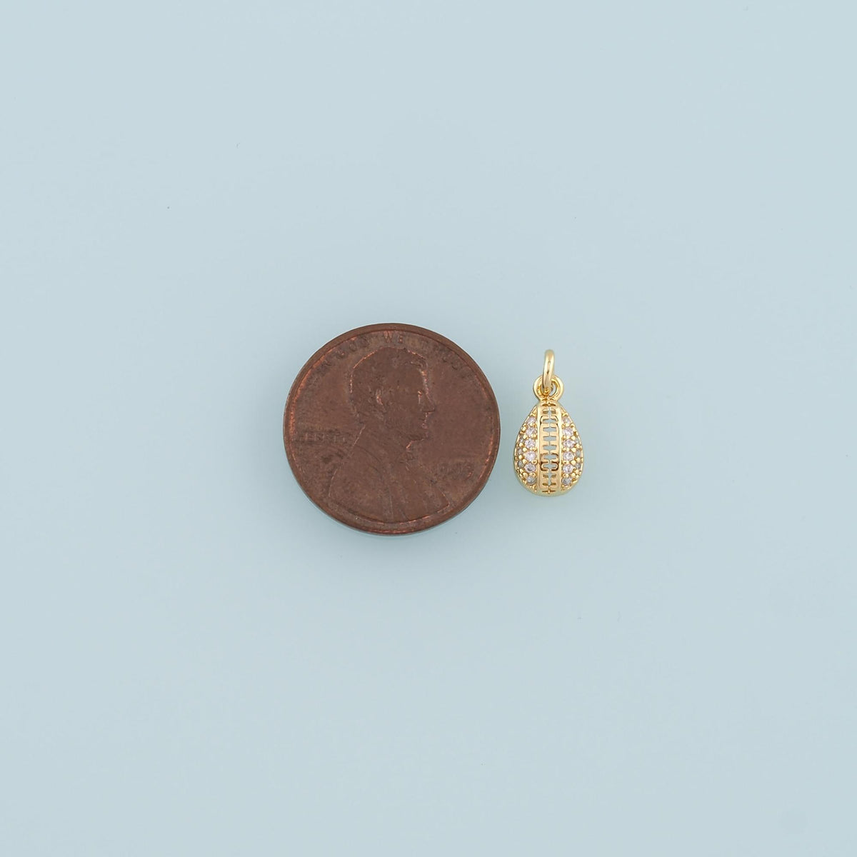 18K Gold Filled Hand CZ Charm Pendant for Jewelry Making