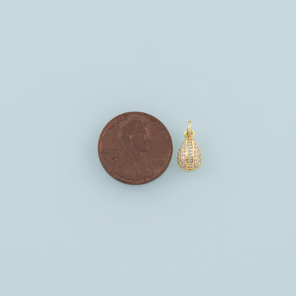18K Gold Filled Hand CZ Charm Pendant for Jewelry Making