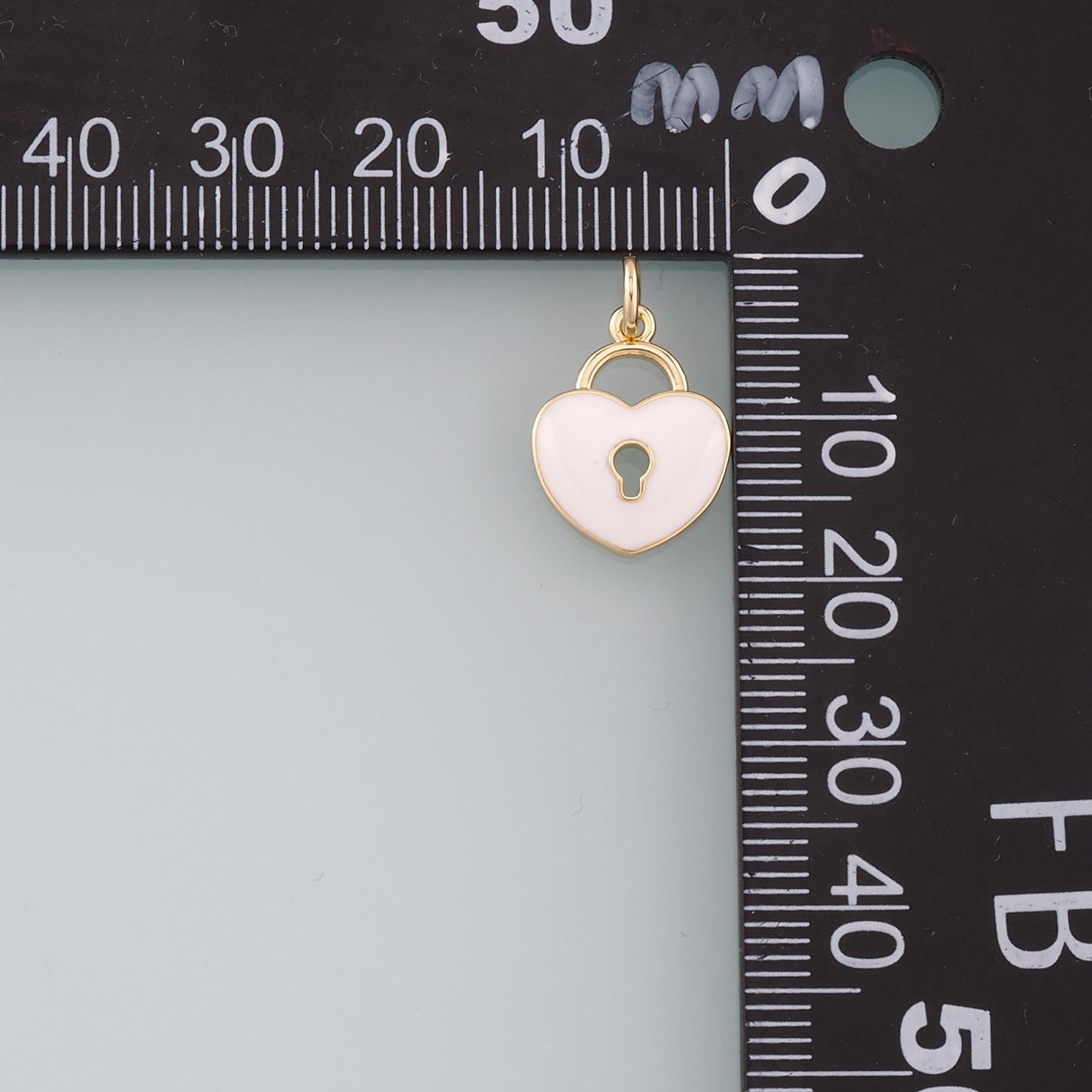 Gold Key Lock Charms,18K Gold Filled Lock Pendant,Heart Lock Charm Bracelet Necklace for DIY Jewelry Making Supply