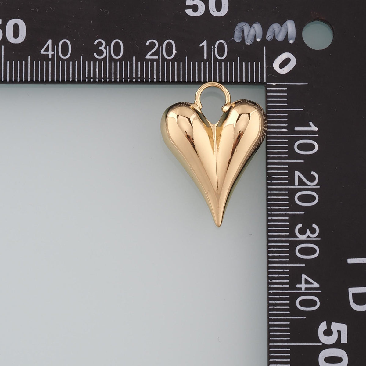 18K Gold Filled Heart Charm Pendant for Jewelry Making