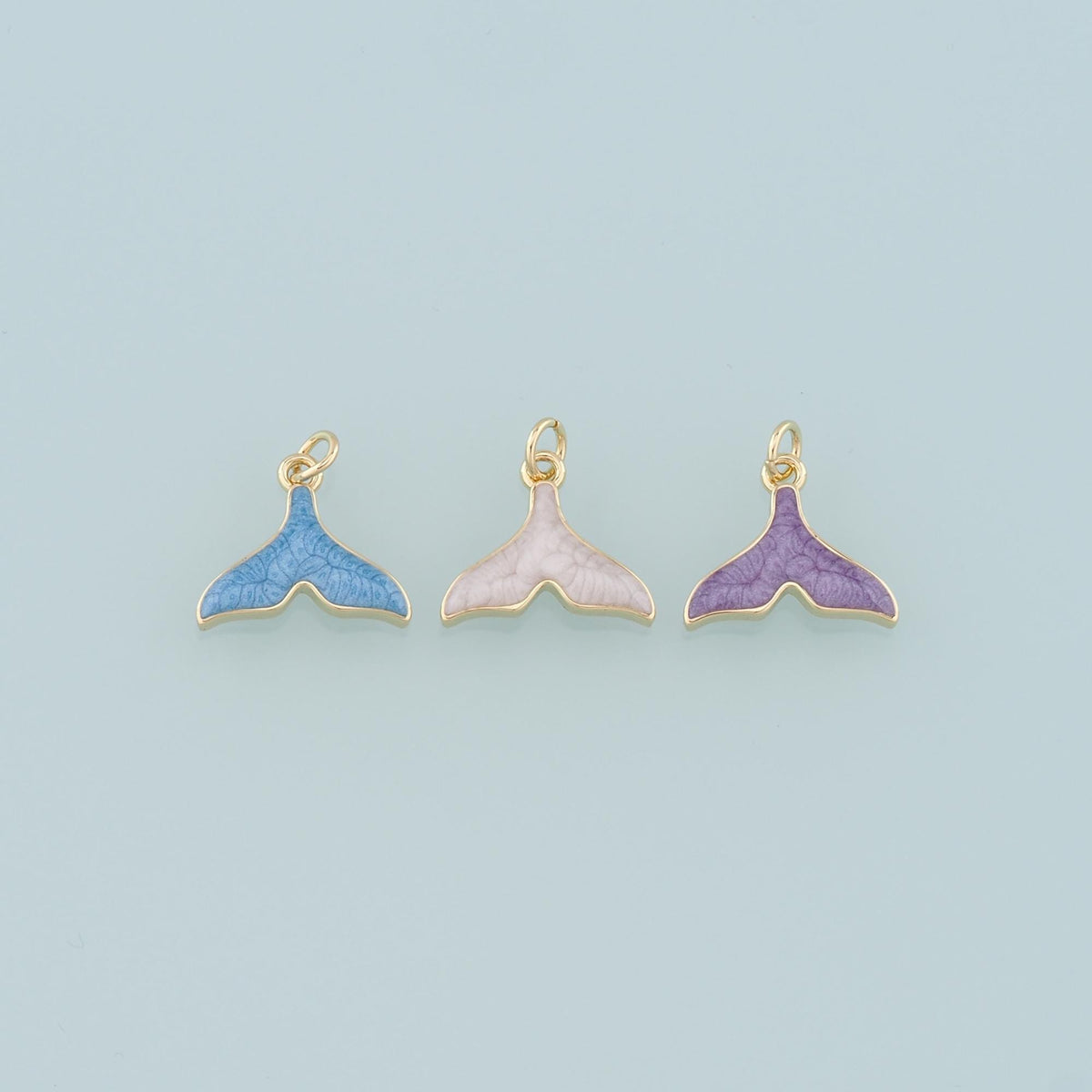 18K Gold Filled Hand Enamel Charm Pendant for Jewelry Making