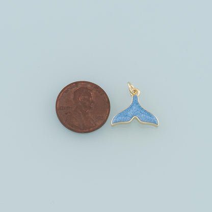 18K Gold Filled Hand Enamel Charm Pendant for Jewelry Making