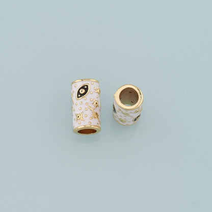 18K Gold Filled Evil Eye Spacer Beads for Jewelry Making