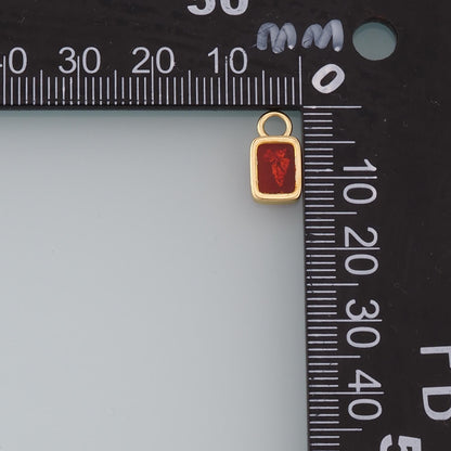 18K Gold Filled Hand Enamel Charm Pendant for Jewelry Making