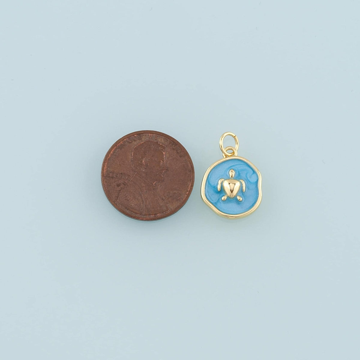 Gold Turtle Charms,18K Gold Filled Turtle Pendant,Enamel Turtle Charm Bracelet Necklace for DIY Jewelry Making Supply