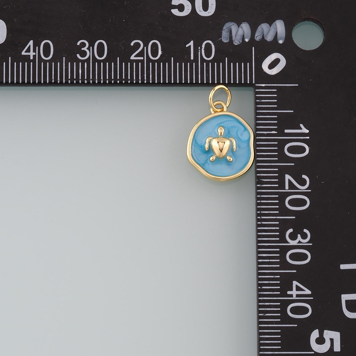 Gold Turtle Charms,18K Gold Filled Turtle Pendant,Enamel Turtle Charm Bracelet Necklace for DIY Jewelry Making Supply