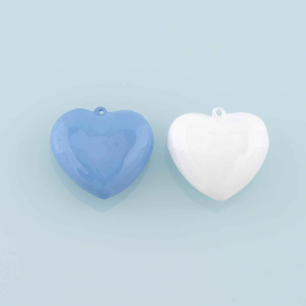 Gold Heart Charms,18K Gold Filled Big Heart Pendant,Enamel Heart Charm Bracelet Necklace for DIY Jewelry Making Supply