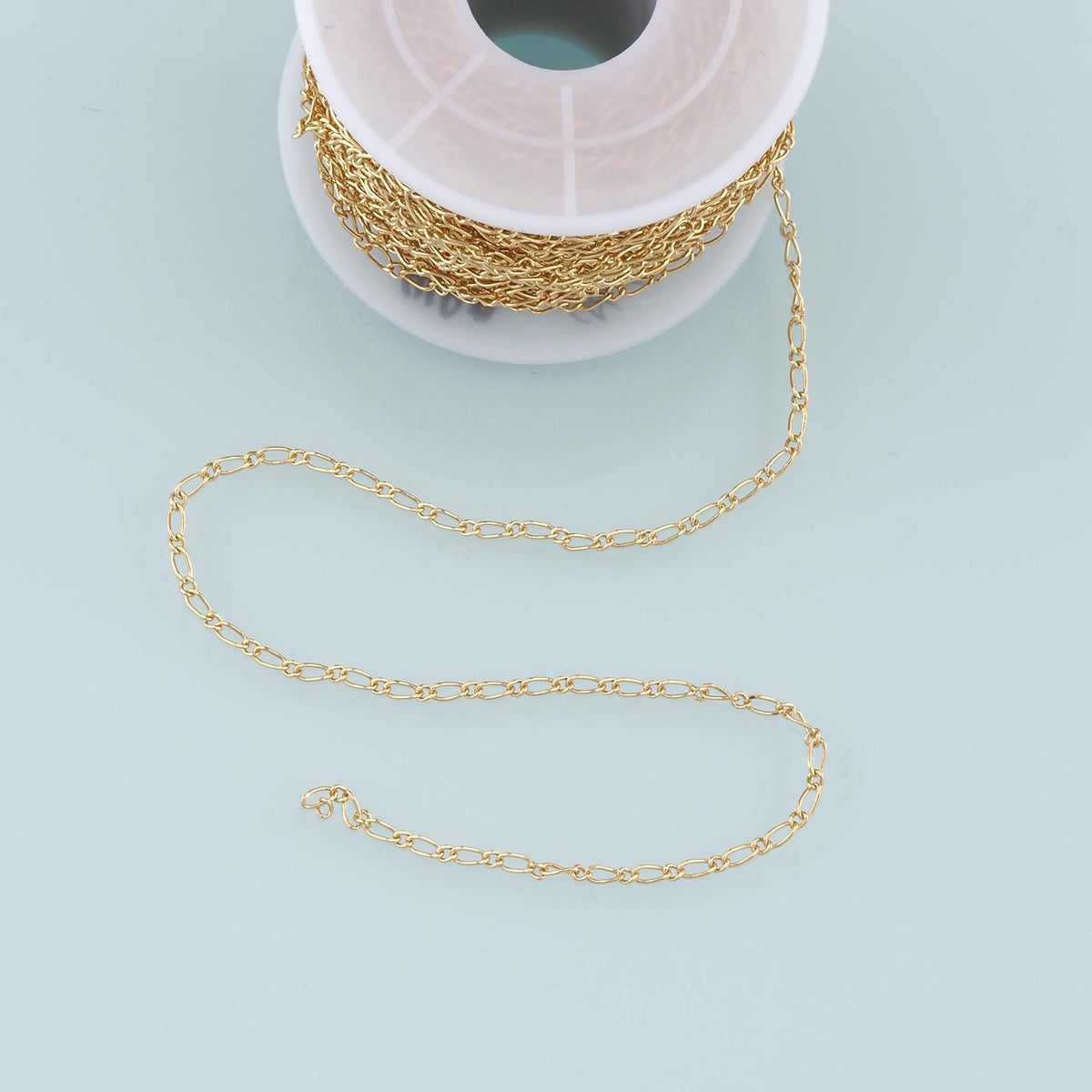 18K Gold Filled Oval Paperclip Chain 4.5 mm, 3.28 ft for Jewelry Making