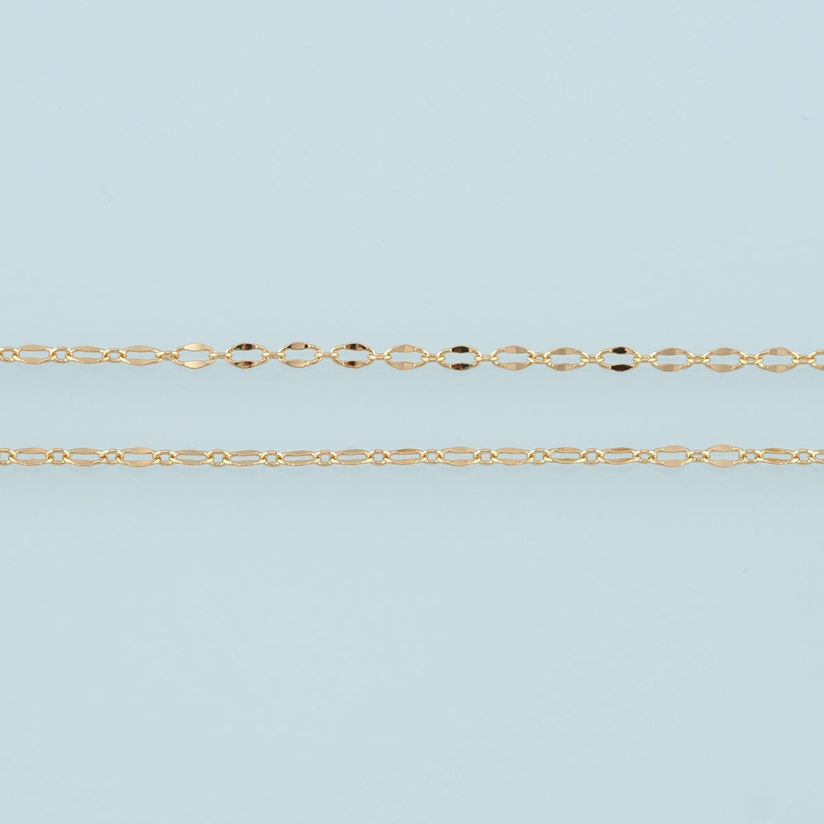 18K Gold Filled Oval Oval Chain 5 mm, 3.28 ft for Jewelry Making