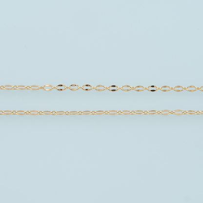 18K Gold Filled Oval Oval Chain 5 mm, 3.28 ft for Jewelry Making