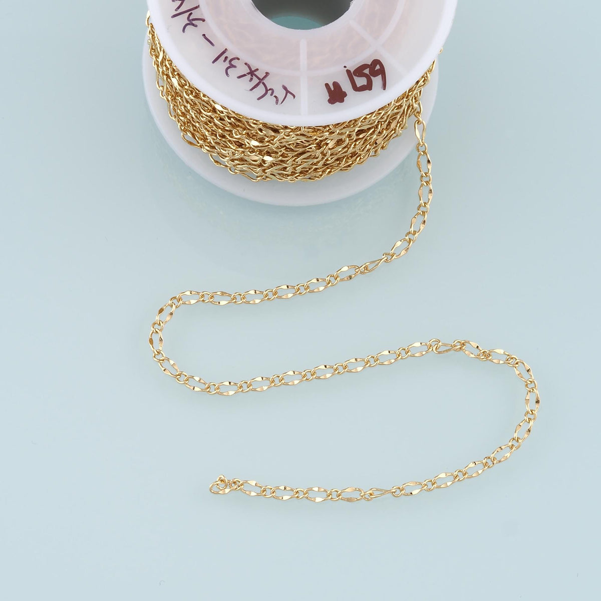Gold Oval Chain,18K Gold Filled Paper Clip Chain for Necklace Bracelet DIY Jewelry Making Supply 3x5.5mm