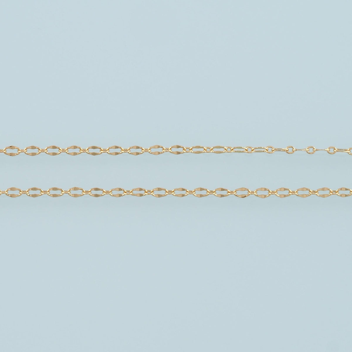 18K Gold Filled Oval Oval Chain 4 mm, 3.28 ft for Jewelry Making