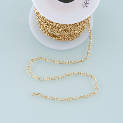 18K Gold Filled Oval Oval Chain 6 mm, 3.28 ft for Jewelry Making