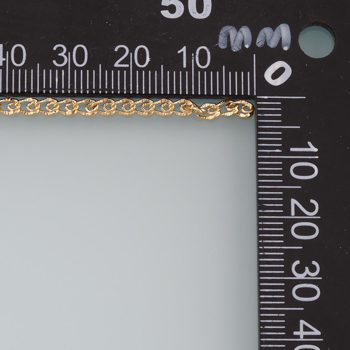 Gold Curb Chain,18K Gold Filled Texture Chain for Necklace Bracelet DIY Jewelry Making Supply 3x4.5mm