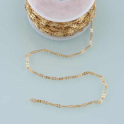18K Gold Filled Oval Oval Chain 6.5 mm, 3.28 ft for Jewelry Making