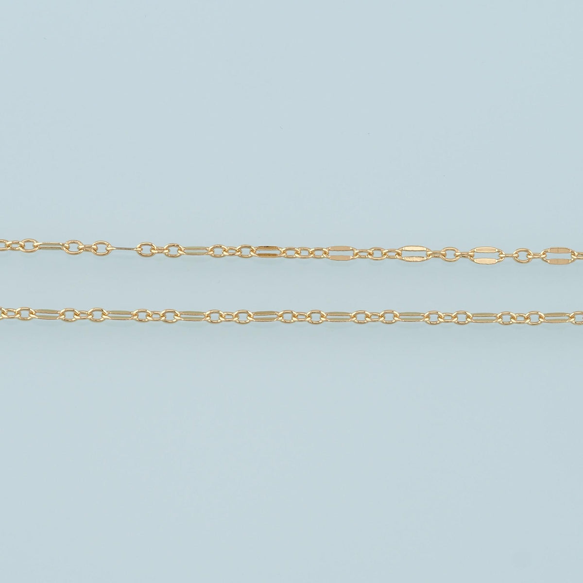 18K Gold Filled Oval Paperclip Chain 5 mm, 3.28 ft for Jewelry Making