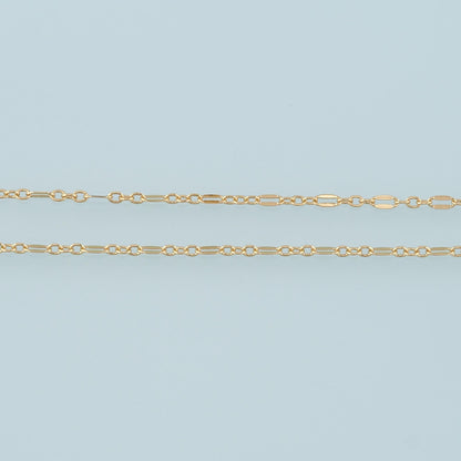 18K Gold Filled Oval Paperclip Chain 5 mm, 3.28 ft for Jewelry Making