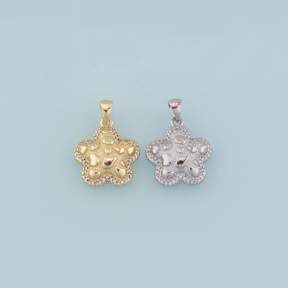 Gold Starfish Charms,18K Gold Filled Starfish Pendant,CZ Micro Pave Starfish Charm Bracelet Necklace for DIY Jewelry Making S