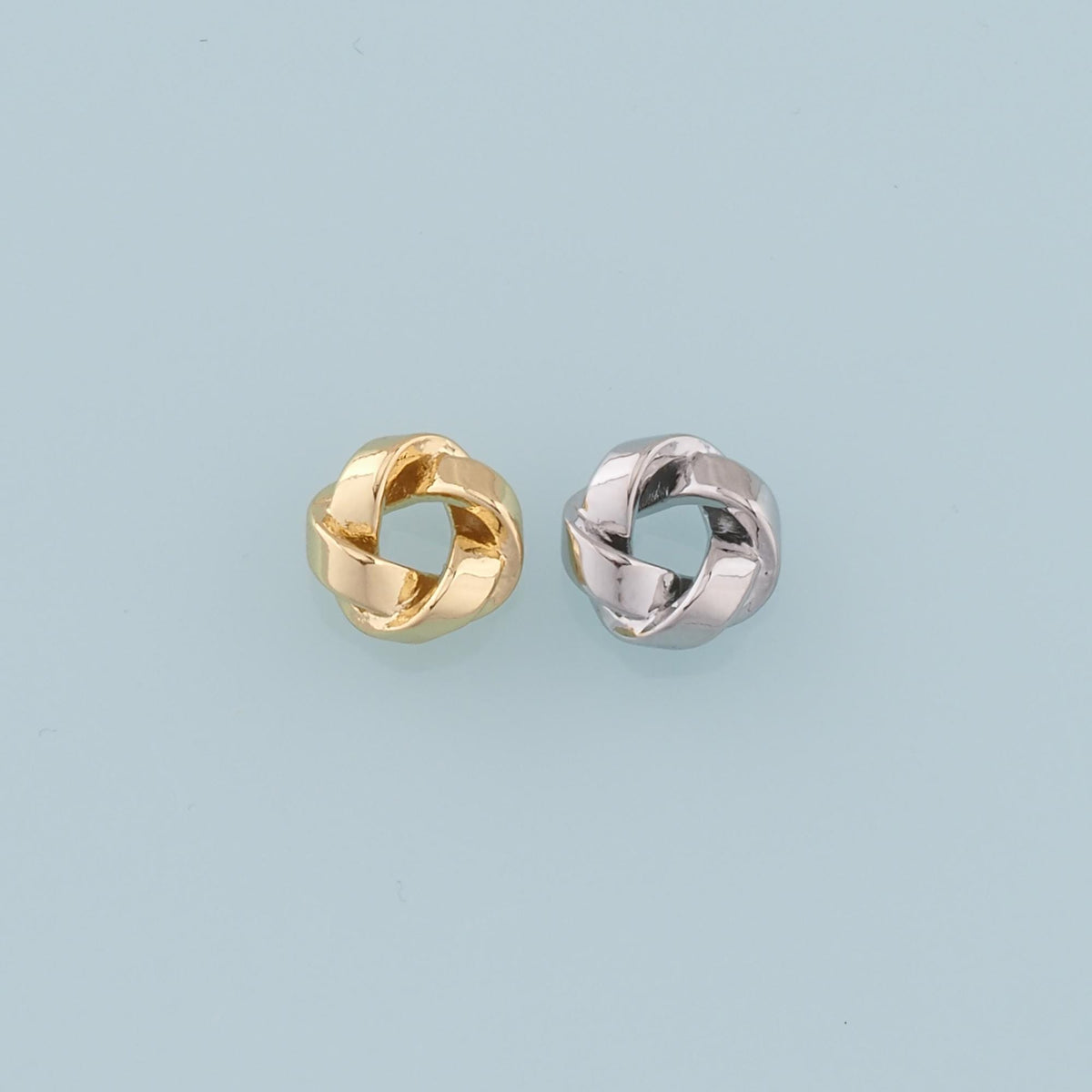 Gold Twist Knot Spacer Beads,18K Gold Filled Twist Knot Beads,Twist Charm Bracelet Necklace for DIY Jewelry Making Supply