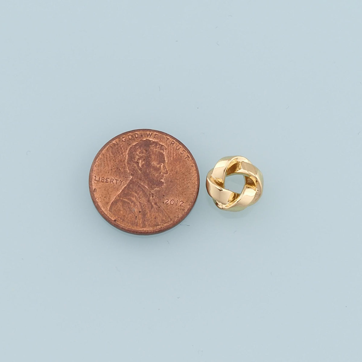 Gold Twist Knot Spacer Beads,18K Gold Filled Twist Knot Beads,Twist Charm Bracelet Necklace for DIY Jewelry Making Supply