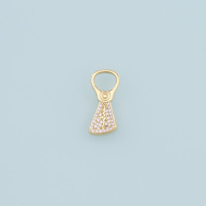 Gold Can Tab Charms,18K Gold Filled CZ Soda Pop Pull Pendant Charm Bracelet Necklace for DIY Jewelry Making Supply