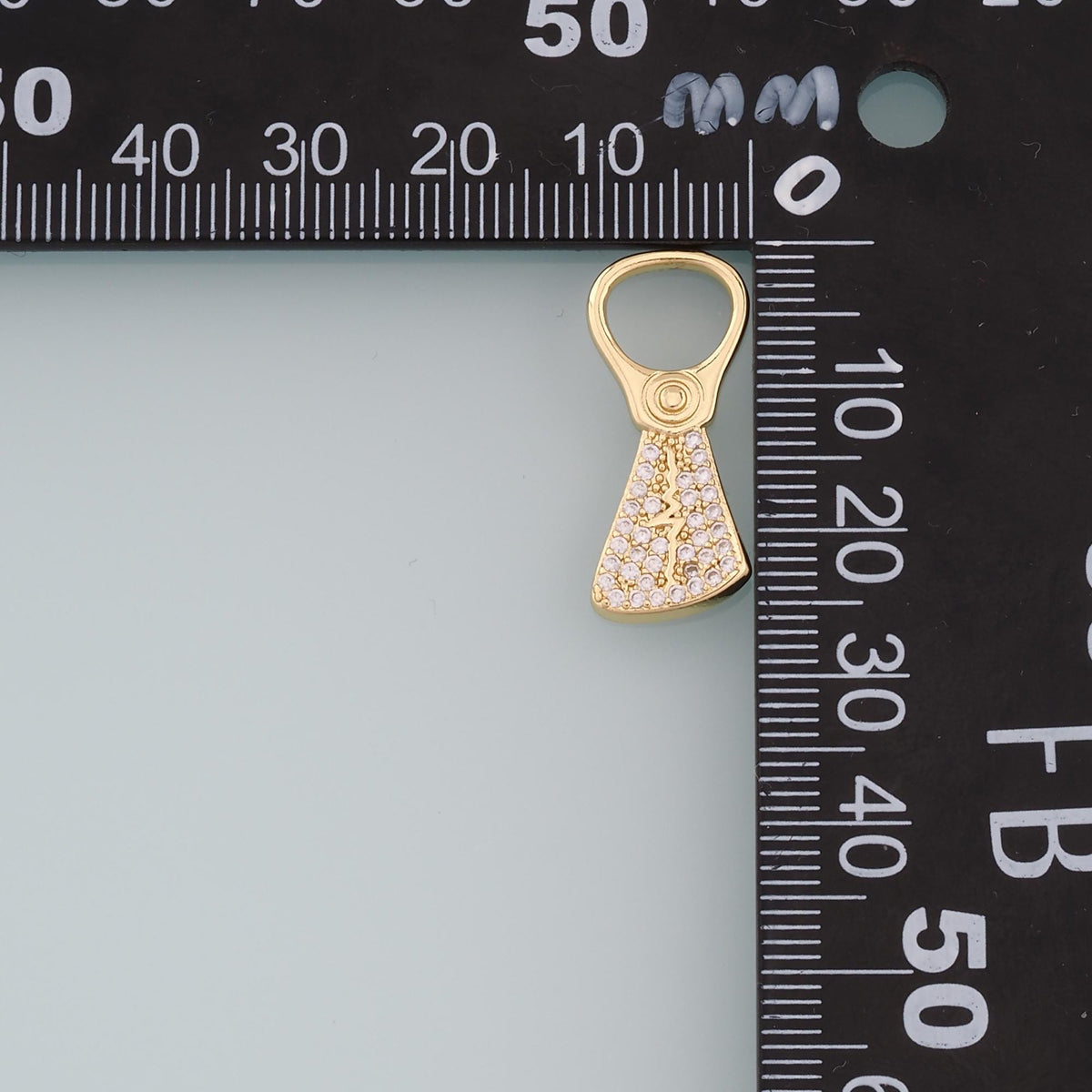 Gold Can Tab Charms,18K Gold Filled CZ Soda Pop Pull Pendant Charm Bracelet Necklace for DIY Jewelry Making Supply