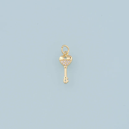 18K Gold Filled Heart Charm Pendant for Jewelry Making