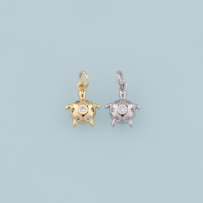 Gold Turtle Charms,18K Gold Filled Turtle Pendant,Turtle Charm Bracelet Necklace for DIY Jewelry Making Supply