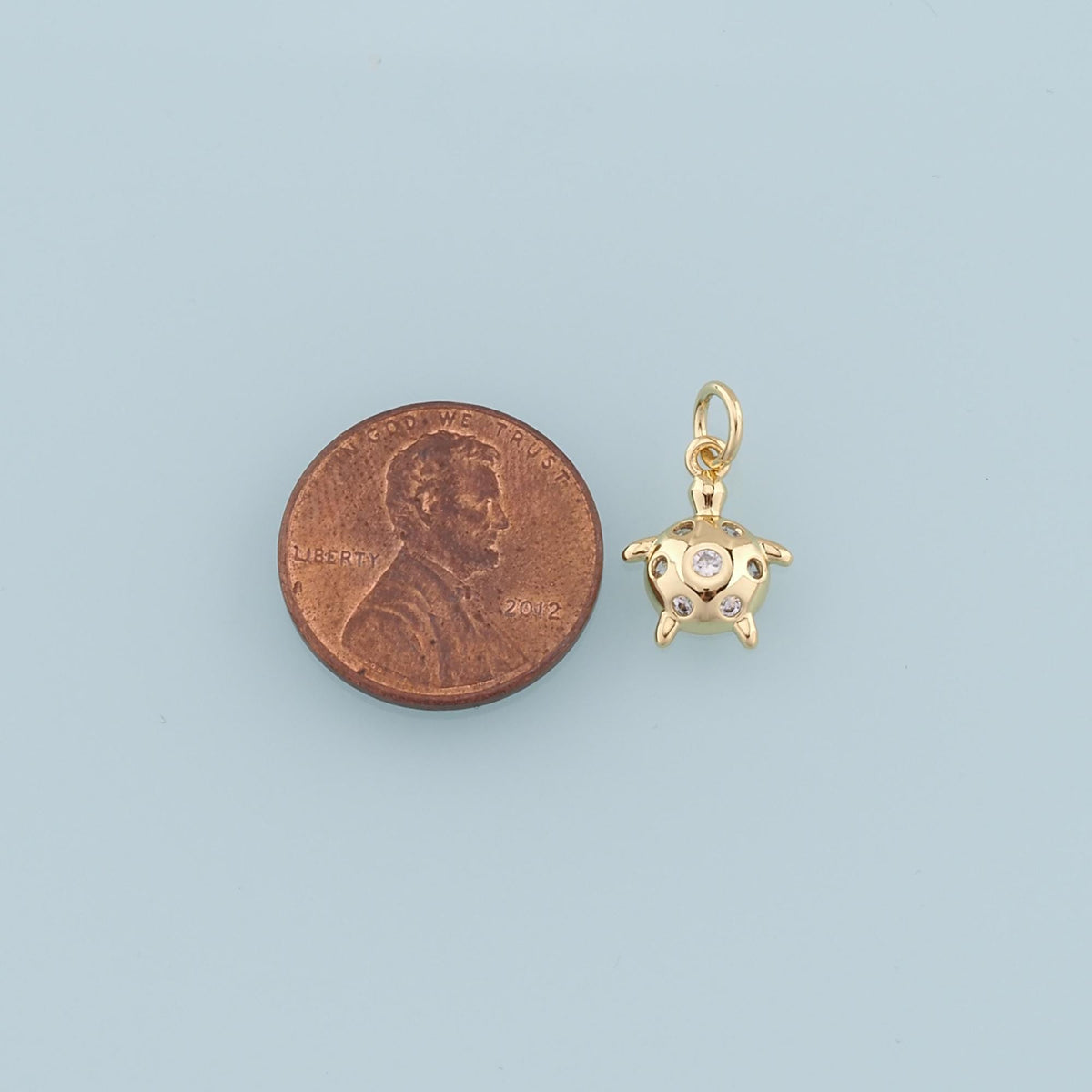 Gold Turtle Charms,18K Gold Filled Turtle Pendant,Turtle Charm Bracelet Necklace for DIY Jewelry Making Supply