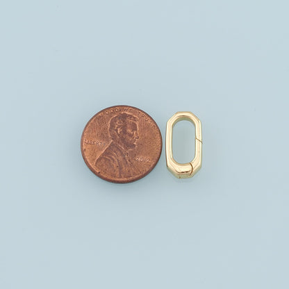 18K Gold Filled Oval Carabiner Clasp,Carabiner Lock Connector,Spring Push Gate for DIY Jewelry Finding Necklace Bracelet