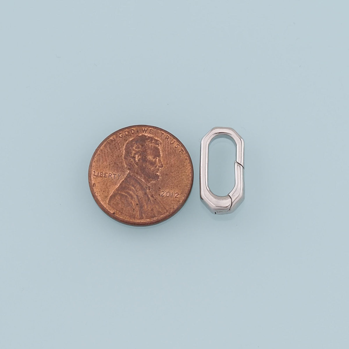 18K Gold Filled Oval Carabiner Clasp,Carabiner Lock Connector,Spring Push Gate for DIY Jewelry Finding Necklace Bracelet