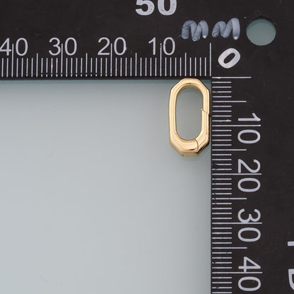 18K Gold Filled Oval Carabiner Clasp,Carabiner Lock Connector,Spring Push Gate for DIY Jewelry Finding Necklace Bracelet