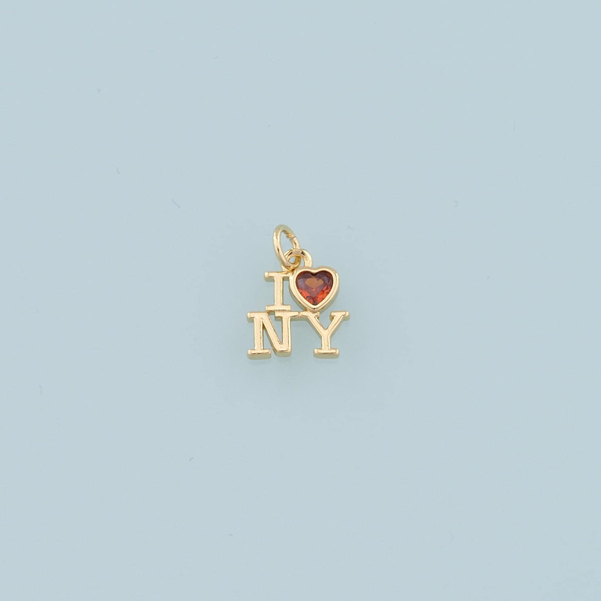 Gold I love New York Charms,18K Gold Filled New York Pendant,New York Charm Bracelet Necklace for DIY Jewelry Making Supply