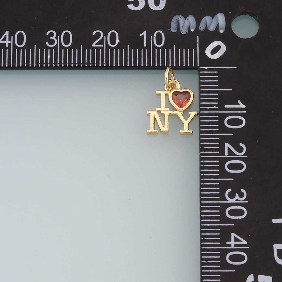 Gold I love New York Charms,18K Gold Filled New York Pendant,New York Charm Bracelet Necklace for DIY Jewelry Making Supply