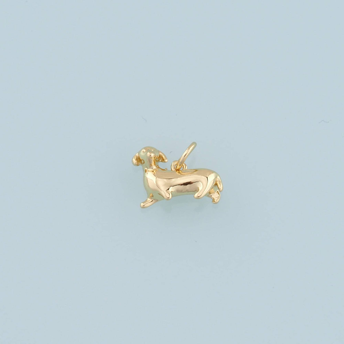 Gold Dog Charms,18K Gold Filled Dog Pendant,Cute Dog Charm Bracelet Necklace for DIY Jewelry Making Supply