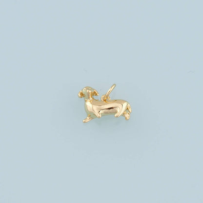 Gold Dog Charms,18K Gold Filled Dog Pendant,Cute Dog Charm Bracelet Necklace for DIY Jewelry Making Supply