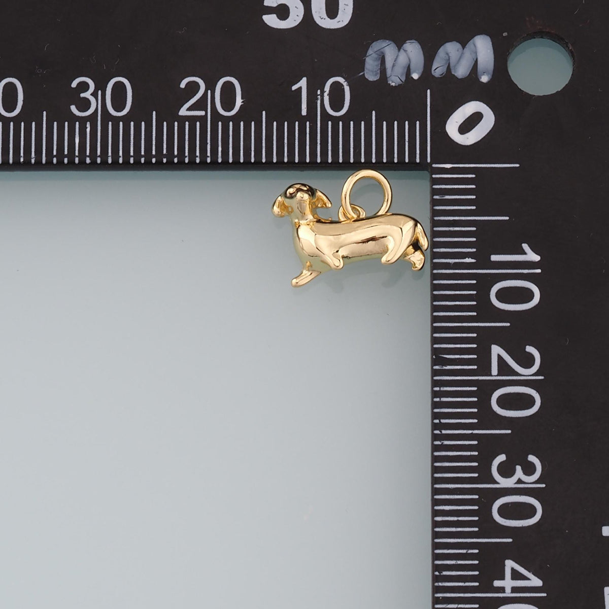 Gold Dog Charms,18K Gold Filled Dog Pendant,Cute Dog Charm Bracelet Necklace for DIY Jewelry Making Supply