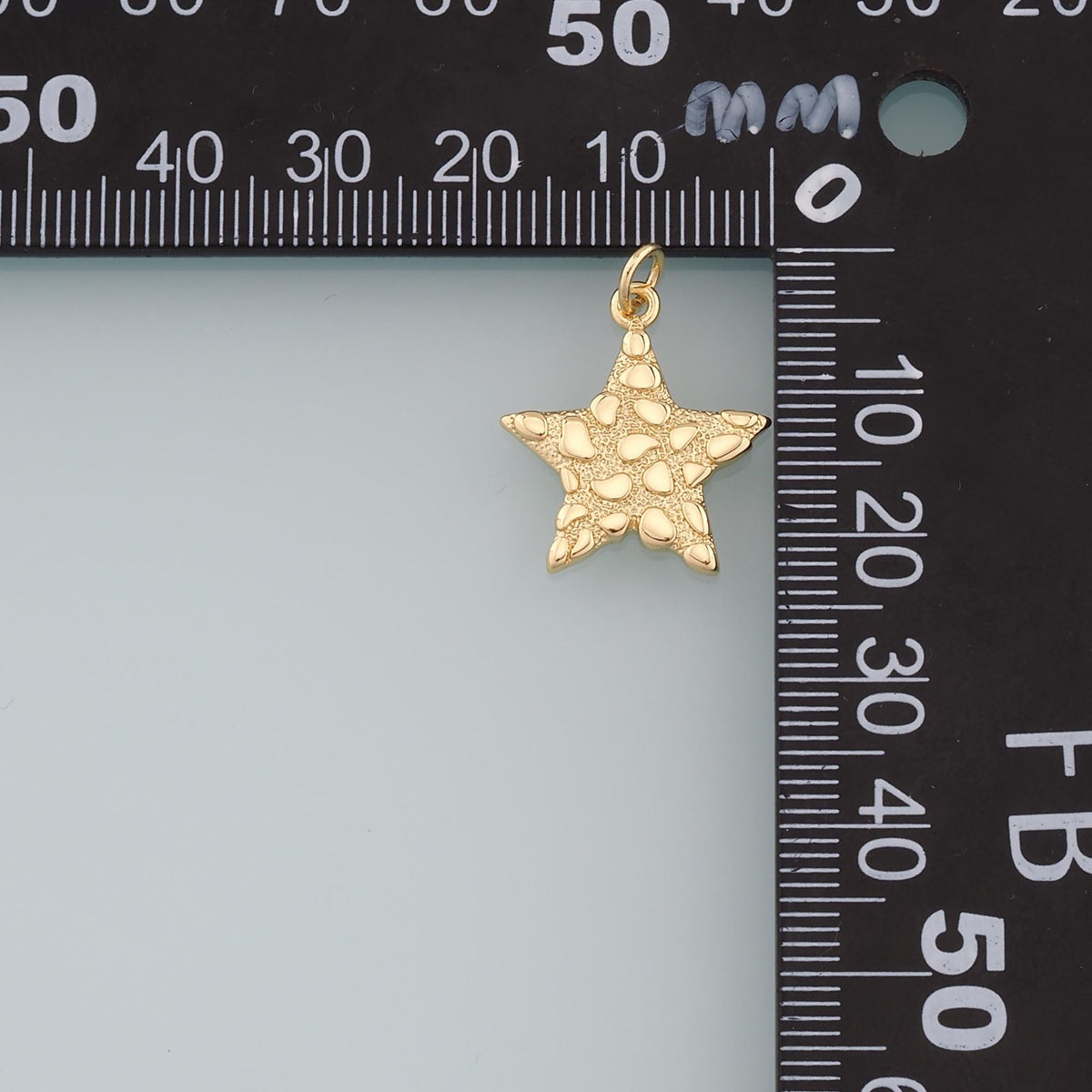 18K Gold Filled Star Pendant,Star Charm Bracelet Necklace for DIY Jewelry Making Supply
