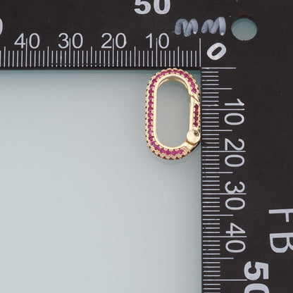 18K Gold Filled Oval Carabiner Clasp,Carabiner Lock Connector,Spring Push Gate for DIY Jewelry Clasp Finding Necklace Bracele