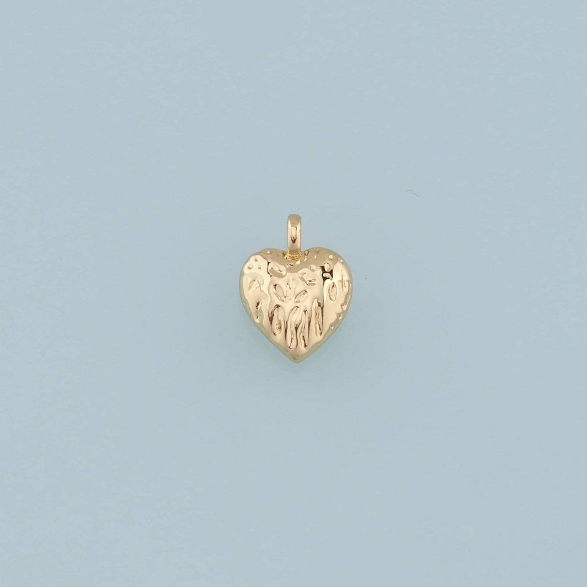 18K Gold Filled Heart Charm Pendant for Jewelry Making
