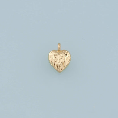 18K Gold Filled Heart Charm Pendant for Jewelry Making