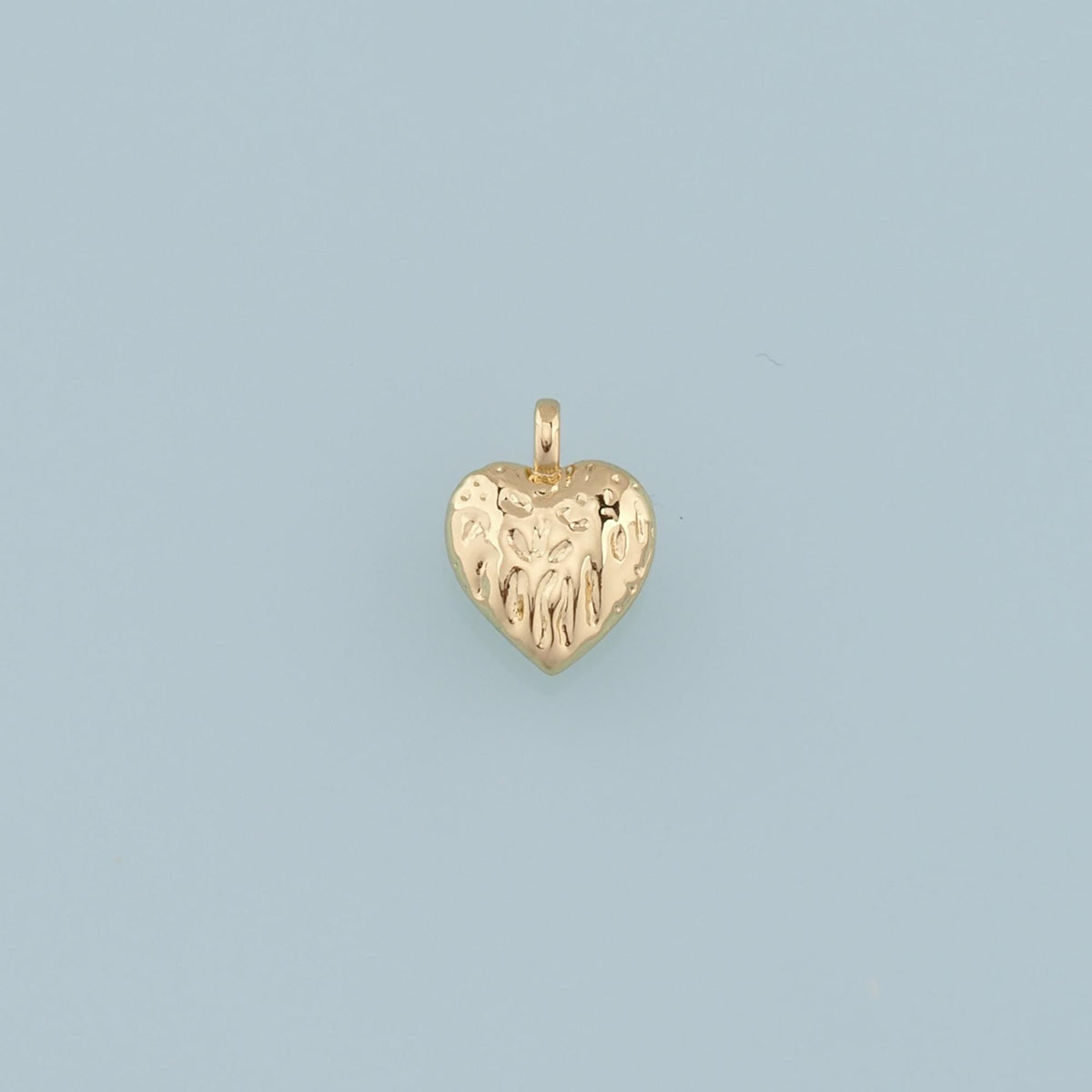 Gold Heart Charms,18K Gold Filled Heart Pendant,Heart Charm Bracelet Necklace for DIY Jewelry Making Supply