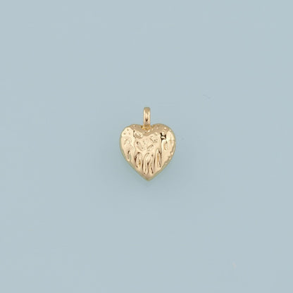 Gold Heart Charms,18K Gold Filled Heart Pendant,Heart Charm Bracelet Necklace for DIY Jewelry Making Supply