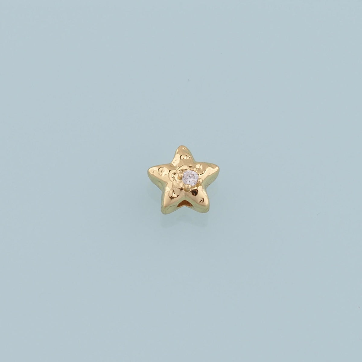 Gold Star spacer Beads Charms,18K Gold Filled Star Bracelet Necklace for DIY Jewelry Making Supply