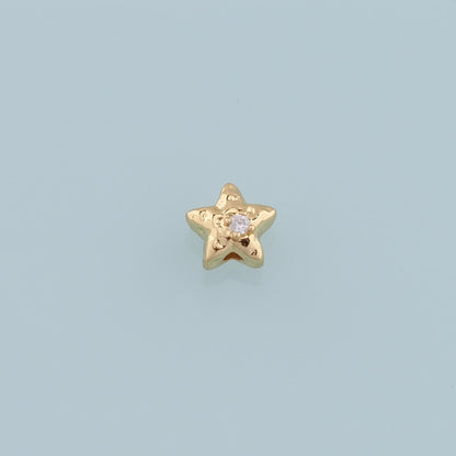 Gold Star spacer Beads Charms,18K Gold Filled Star Bracelet Necklace for DIY Jewelry Making Supply