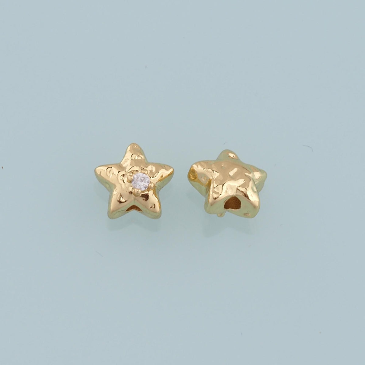 Gold Star spacer Beads Charms,18K Gold Filled Star Bracelet Necklace for DIY Jewelry Making Supply
