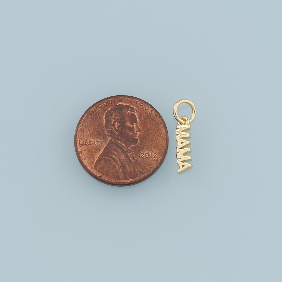 Gold Mama Charms,18K Gold Filled Mama Pendant,Mama Charm Bracelet Necklace for DIY Jewelry Making Supply