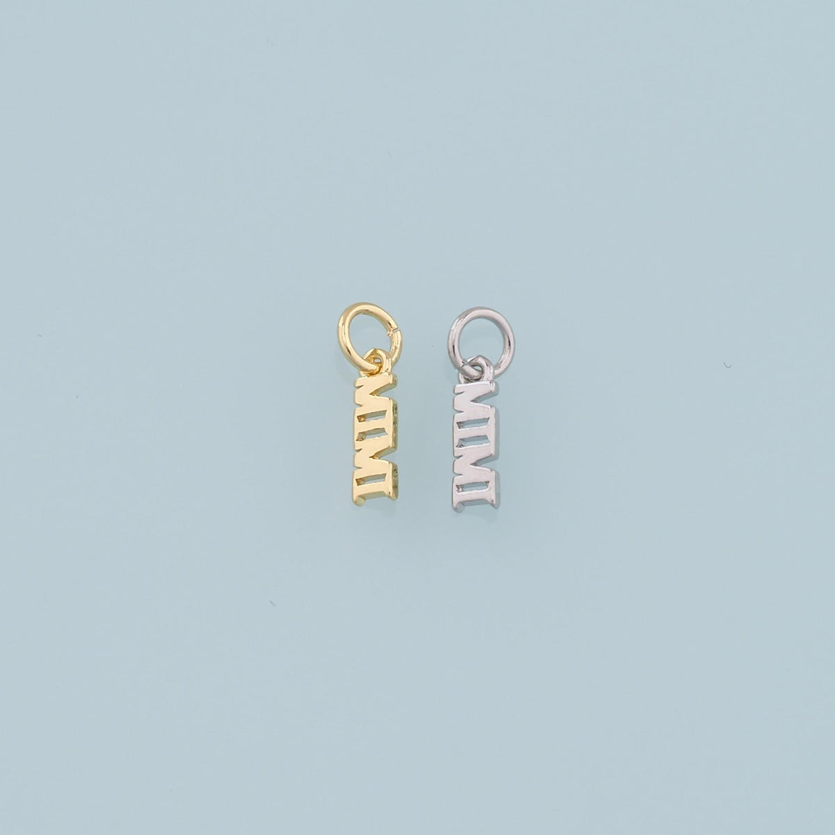 Gold Mama Charms,18K Gold Filled Mama Pendant,Mama Charm Bracelet Necklace for DIY Jewelry Making Supply