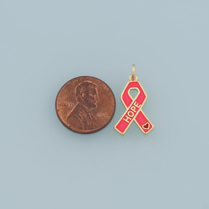 18K Gold Filled Hope Charm Pendant for Jewelry Making